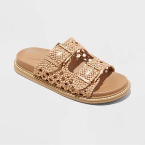 Universal Thread Women’s Kylie Crochet Footbed Sandals Size 8
